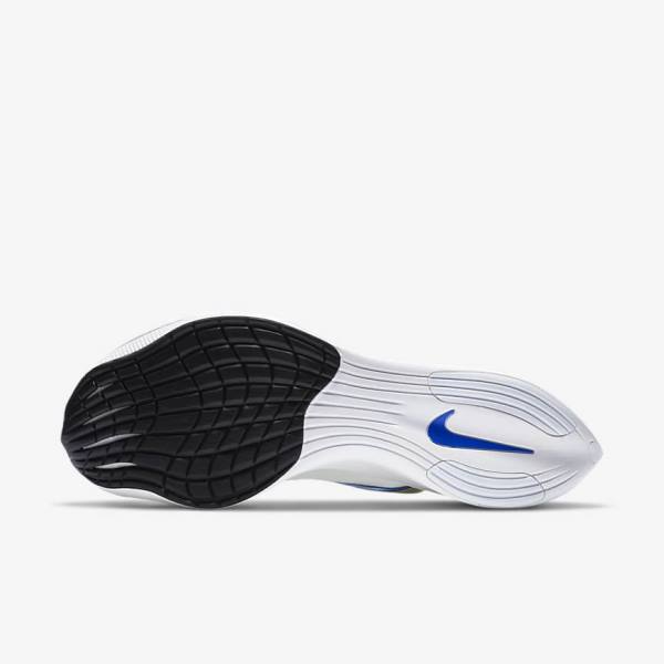 Nike ZoomX Vaporfly NEXT% Straßen Rennfahrer Laufschuhe Damen Weiß Schwarz Blau | NK271YDU