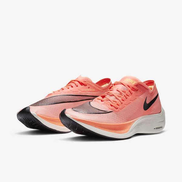 Nike ZoomX Vaporfly NEXT% Straßen Rennfahrer Laufschuhe Herren Hellmango Schwarz Blau | NK941QCS