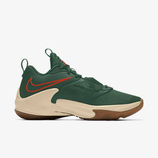 Nike Zoom Freak 3 By You Custom Basketballschuhe Damen Mehrfarbig | NK352EDV