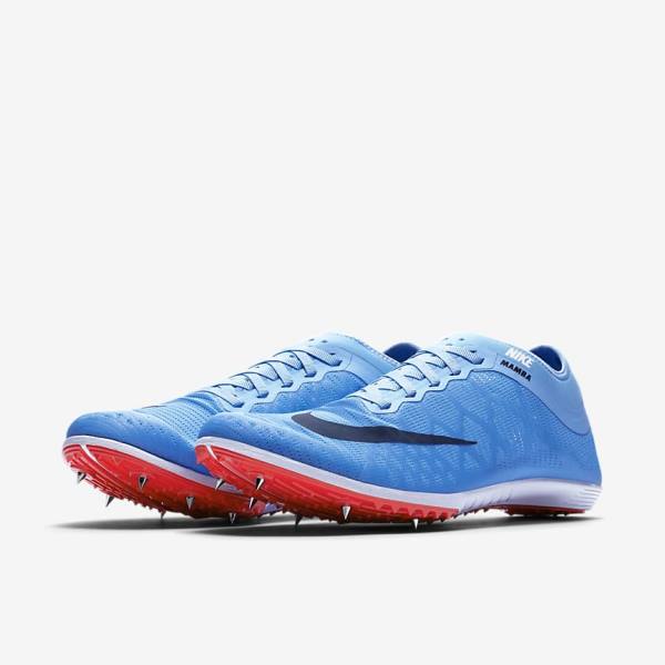 Nike Zoom Mamba 3 Unisex Distance Spike Laufschuhe Damen Blau Hellrot Blau | NK395ZHT