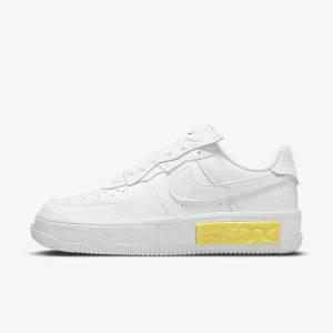 Nike Air Force 1 Fontanka Sneakers Damen Weiß Gelb Weiß | NK850RVJ