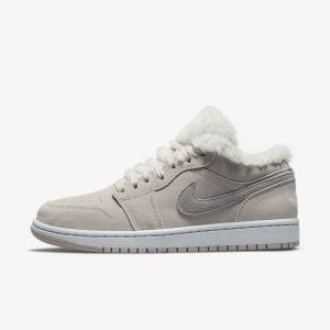 Nike Air Jordan 1 Low SE Jordan Schuhe Damen Grau Grau Weiß | NK590UGQ