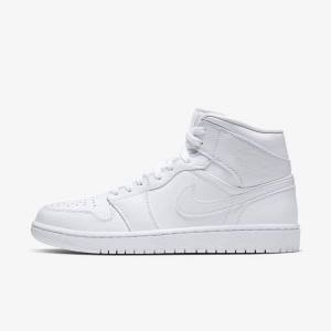 Nike Air Jordan 1 Mid Jordan Schuhe Herren Weiß | NK846GYZ