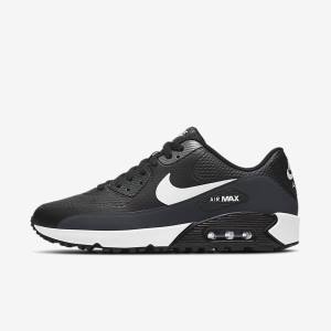 Nike Air Max 90 G Golfschuhe Damen Schwarz Dunkelgrau Weiß | NK170VWT