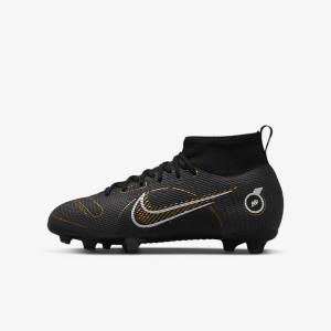 Nike Jr. Mercurial Superfly 8 Pro FG Younger and Older Firm-Grounds Fußballschuhe Kinder Metal Metal Gold | NK701VKA