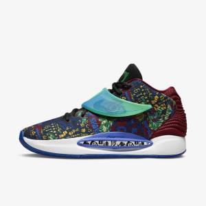 Nike KD14 NRG Basketballschuhe Damen Blau Königsblau Blau Hellgrün | NK058MOL