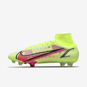 Nike Mercurial Superfly 8 Elite FG Firm-Grounds Fußballschuhe Damen Schwarz Hellrot | NK864MHJ