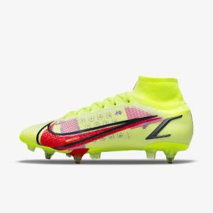 Nike Mercurial Superfly 8 Elite SG-Pro AC Soft-Ground Fußballschuhe Herren Schwarz Hellrot | NK839UDY