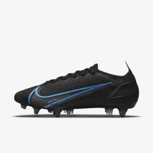 Nike Mercurial Vapor 14 Elite SG-Pro AC Soft-Ground Fußballschuhe Herren Schwarz Grau | NK861TFJ