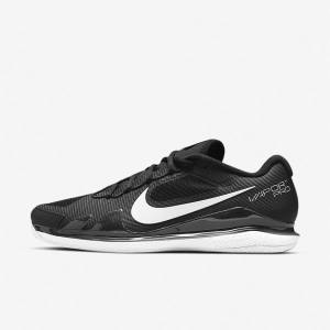 Nike NikeCourt Air Zoom Vapor Pro Clay Court Tennisschuhe Herren Schwarz Weiß | NK529ATV