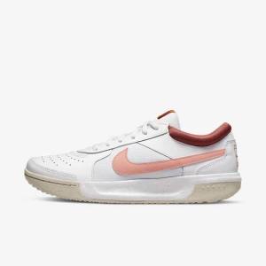 Nike NikeCourt Zoom Lite 3 Tennisschuhe Damen Weiß Rot Weiß Hell | NK890XJS