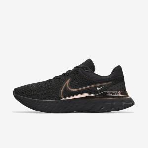 Nike React Infinity Run 3 By You Custom Straßen Laufschuhe Herren Schwarz | NK841RTL