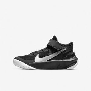 Nike Team Hustle D 10 FlyEase Older Basketballschuhe Kinder Metal | NK791OKB