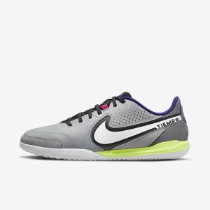 Nike Tiempo Legend 9 Academy IC Indoor-Court Fußballschuhe Damen Hellgrau Weiß | NK215BJR