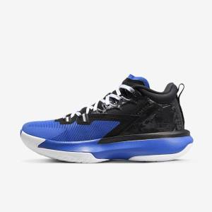 Nike Zion 1 Jordan Schuhe Herren Schwarz Königsblau Weiß | NK614OZS
