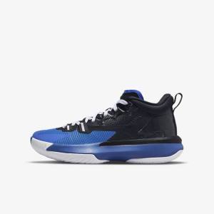 Nike Zion 1 Older Jordan Schuhe Kinder Schwarz Königsblau Weiß | NK859NBR